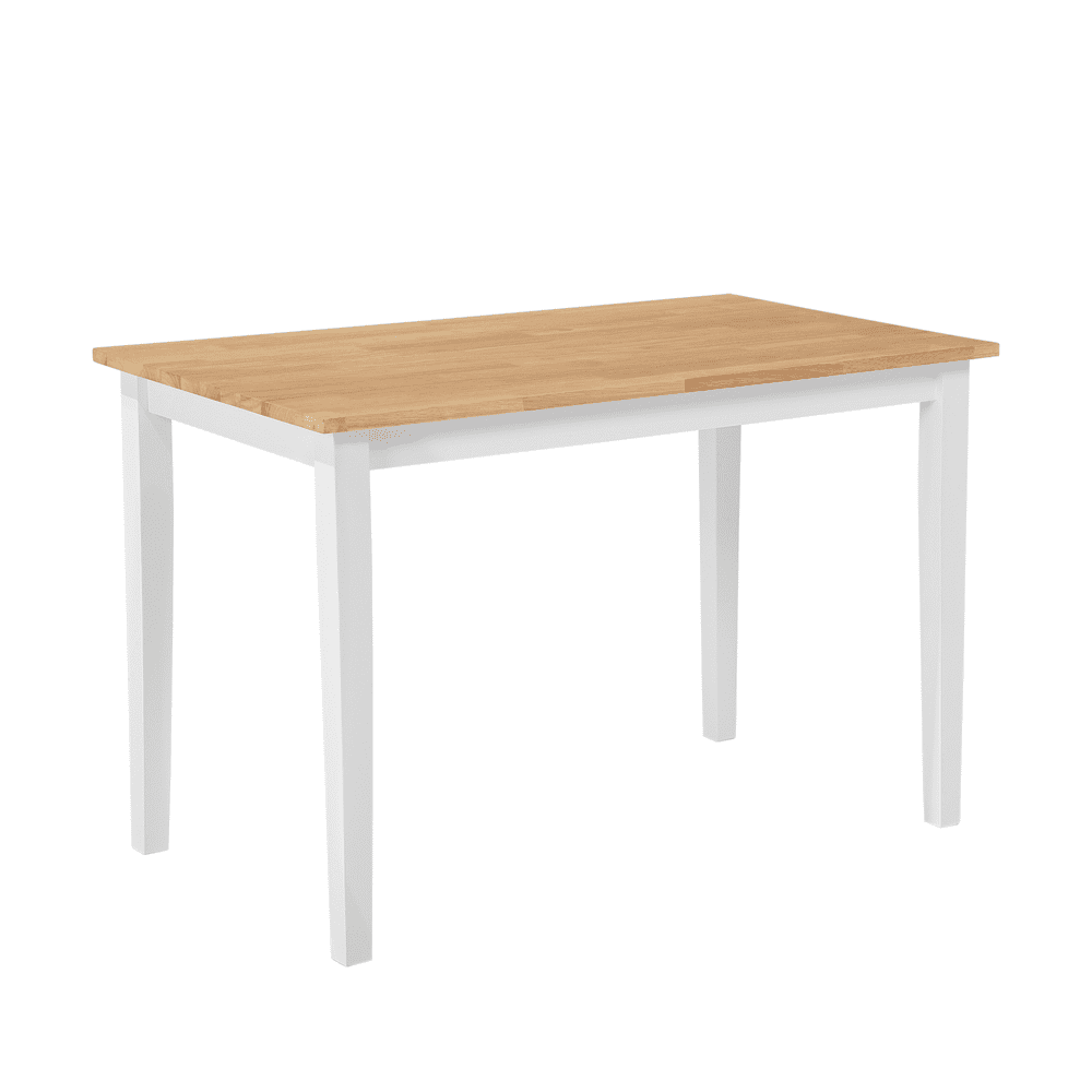 Beliani Drevený stôl do jedálne biely 120 x 75 cm HOUSTON